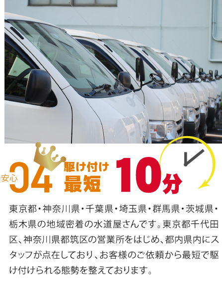 駆け付け最短10分